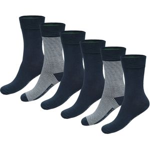 Bamboo Basics 6-paar unisex sokken BEAU  - Blauw