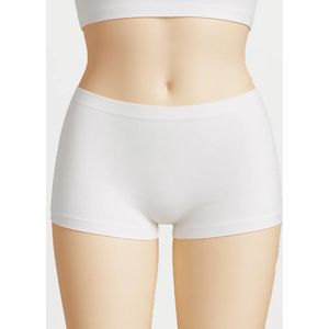 Perini dames boxer high waist elastische katoen - Naadloos - High waist  - Wit