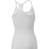 Puma - Racerback - Tank Top - Wit & Grijs - Katoen & Modal - Spaghetti Bandjes
