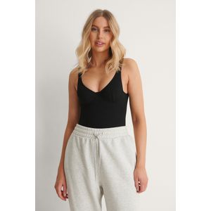 Na-KD - Cup Shape Body - Zwart - Bodystocking