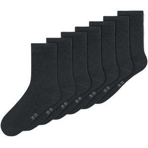 Name it 7-paar kinder sokken - zwart