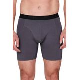 Ten Cate  2-Pack Bamboe boxershort heren Extra lange pijpjes  - Grijs