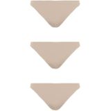Dames String - Naadloos - Zwart en Huidskleur - 3-pack