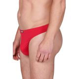 Set Look heren string micro 1478 - Microfiber mannen string - Donkerblauw - Zwart - Rood