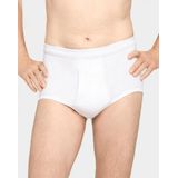 Conta heren tailleslip met gulp - Rib  - Wit