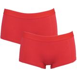 J&C / Gionettic dames hipster Uni 2 pak 4026 - Dames boxershort - Katoenen onderbroek  - Rood