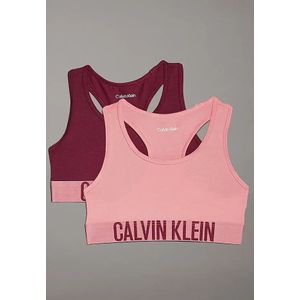 Calvin klein 2-pak meisjes Top - Ebony - Meisjes BH top katoen  - Roze
