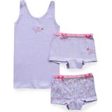 Funderwear - Meisjes Setje - Paardenprint - 1 Hemdje en 2 Shorts