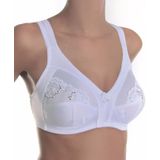 Sassa - 12906 - Soft BH zonder Beugel - Wit - 85% Polyester, 15% Elastaan, Grote Maten