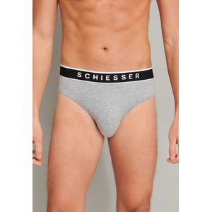 Schiesser 3-pack heren Rio slip 95/5 - Biologisch katoen  - Grijs