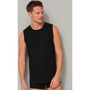 Schiesser - Mouwloos Shirt - Zwart - 2-Pack - Biologisch Katoen - Ronde Hals
