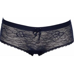 J&C - Microfiber Hipster - Blauw - Dames - Met Kant