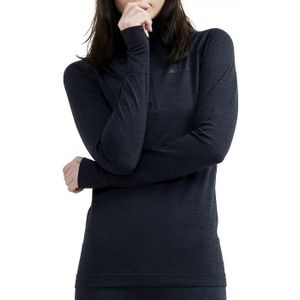 Craft Thermoshirt dames lange mouw met rits - Core dry  - Zwart
