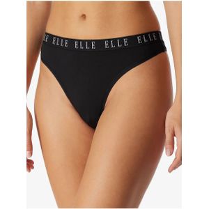 Elle 3-Pack dames tanga slips microfiber  - Zwart