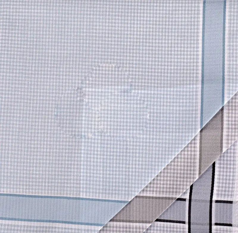 Tiseco - Heren Zakdoek - Blauw Bruin Grijs - 100% Katoen - 12 Stuks