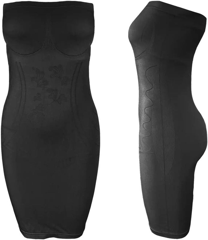 Fine Woman strapless onderjurk - Naadloos - dames - Anti slip  - Zwart