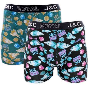 J&C heren boxershort 2-pak Arrow - 247 - paars/blauw