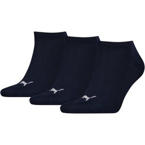 Puma 3-Paar Sneaker sokken - Katoen - Invisible  - Blauw