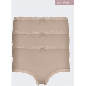 Nina von C - Dames Tailleslip - Huidskleur - 3-pack - Kanten Modal Onderbroek