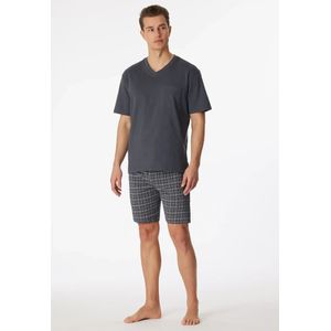 Schiesser heren shortama - Ebony Grey  - Grijs