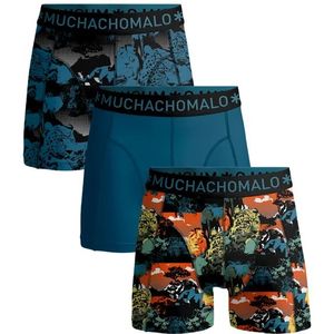 Muchachomalo 3-Pack Heren Boxershorts - Africa  - Blauw
