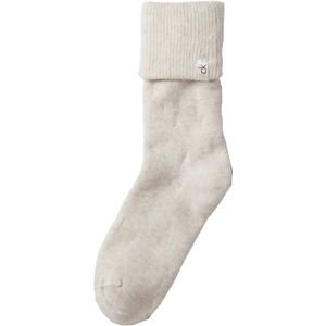 Calvin Klein Fluffy sokken met labeldetail - warme sokken Dames - Warme vicose sokken dames  - Beige