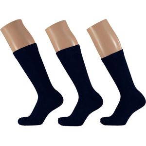 Apollo 3-paar dames sokken met badstof zool  - Blauw