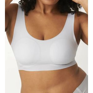 Sloggi Zero Feel Top met vulling - naadloze bh zonder sluiting - Comfort bh  - Wit