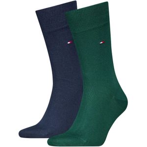 Tommy Hilfiger 2-pack sokken - Hoge Heren viscose sokken  - Groen