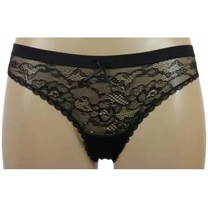 J&C string Kant 1608 - Kanten dames ondergoed - Zwart