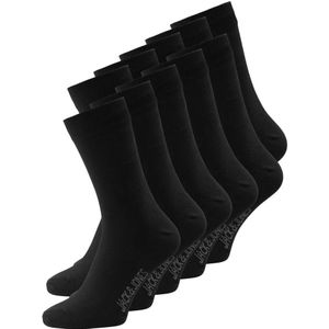 Jack & Jones 10-paar heren sokken katoen  - Zwart