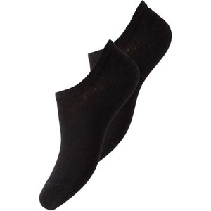 Pieces 2-paar dames sneaker sokken  - Zwart