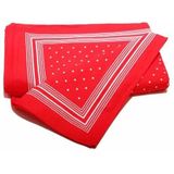 Boeren zakdoek rood kleine stippel 55 x 55 cm - HRBZ017