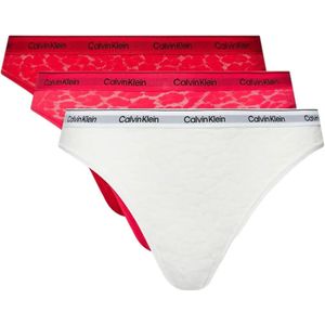 Calvin Klein Brazilian dames - Brazilian slip - kanten dames onderbroeken microvezel  - Roze