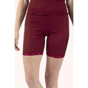 Dames Merino Wollen boxershort - Radler - Warme dames onderbroek lange pijpjes  - Rood