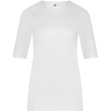 Ten Cate Thermo Rib dames T-shirt 3/4e mouw - Thermisch warm ondershirt met korte mouwen - Ronde hals  - Wit