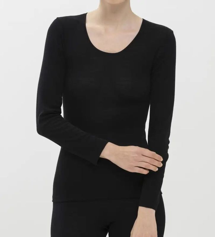 Mey dames thermo shirt Wol - Spencer - Lange mouw Zwart
