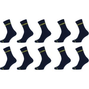 10-paar Werksokken heren - Worker - Goedekope werksokken - Multipack zwarte werksokken  - Blauw