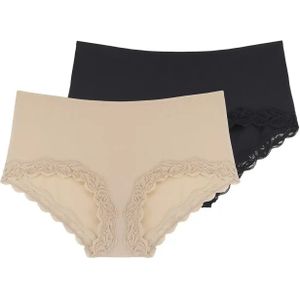 Dorina - Evie - Midi Slip - Kanten - 2-pack - XXL