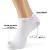 Primair - Eco - Sneaker Sokken - Wit - 10-paar - Dames en Heren - Katoen
