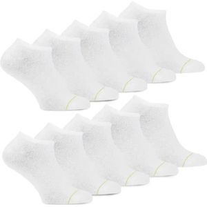Primair - Eco - Sneaker Sokken - Wit - 10-paar - Dames en Heren - Katoen