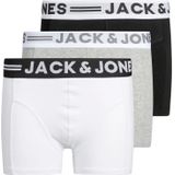 Jack & Jones 3-pack jongens boxershorts  - Basic Combi  - Wit