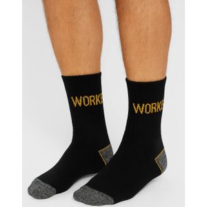 Gianvaglia - Heren Werksokken - Zwart - 10-Pack - Katoen