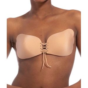 Magic Push up Plak BH - open rug bh - Va-va-Voom Bra  - Huidskleur