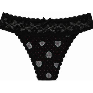 J&C string Kant Hart 1603  - Zwart