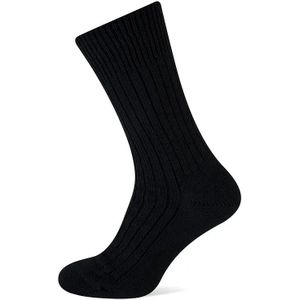 Hertex wollen sokken - gebreide sokken  - 50% Wol  - Zwart
