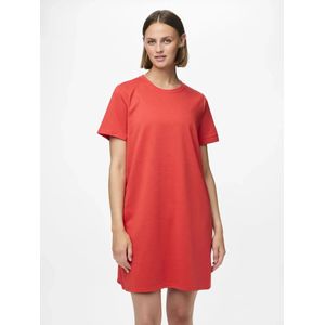 Sweat Dress - Loungewear Dress - Slaapshirt - Katoenen nachthemd  - Rood