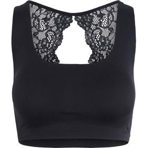 Pieces dames Kanten top - Milla Lace  - Zwart