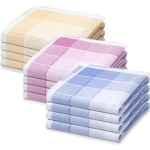 Swan 12 stuks Dames zakdoeken Ruit - Copy - DSZ2314 - Blauw