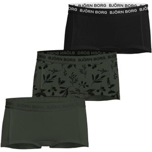 3-Pack meisjes boxershort - minishorts - Groene /Zwart